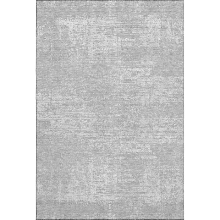 8' X 10' Abstract Washable Area Rug With UV Protection (667142) - Silver / Gray