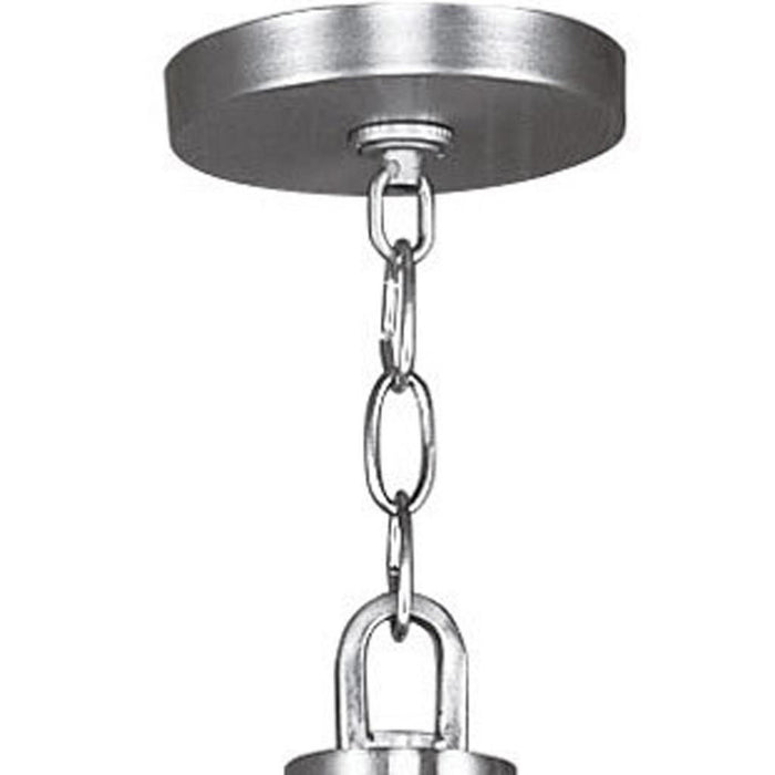 Seven Light Metal Dimmable Chandelier With Shades - Nickel