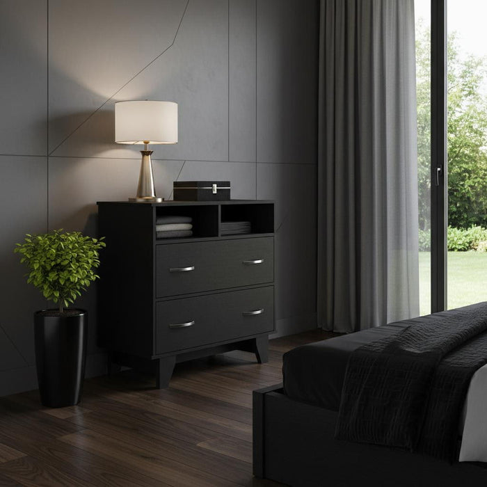 Two Drawer Dresser - Black
