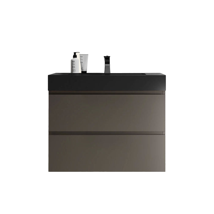 Giga Alice bathroom vanity with wall-mounted design, large storage, one-piece sink basin, modern style, without drain or faucet.