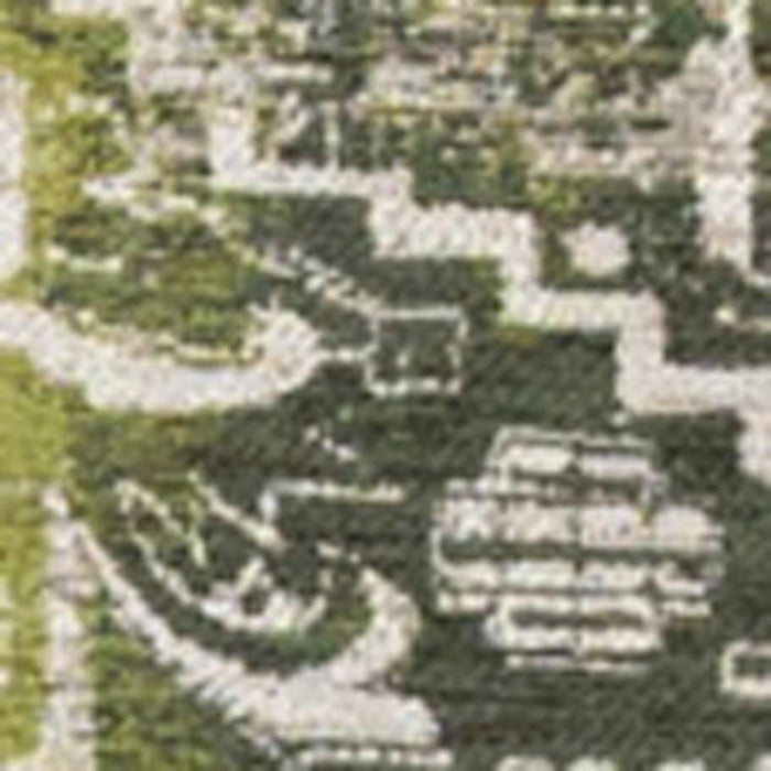 8' X 11' Tribal Washable Area Rug With UV Protection (609879) - Green / Beige