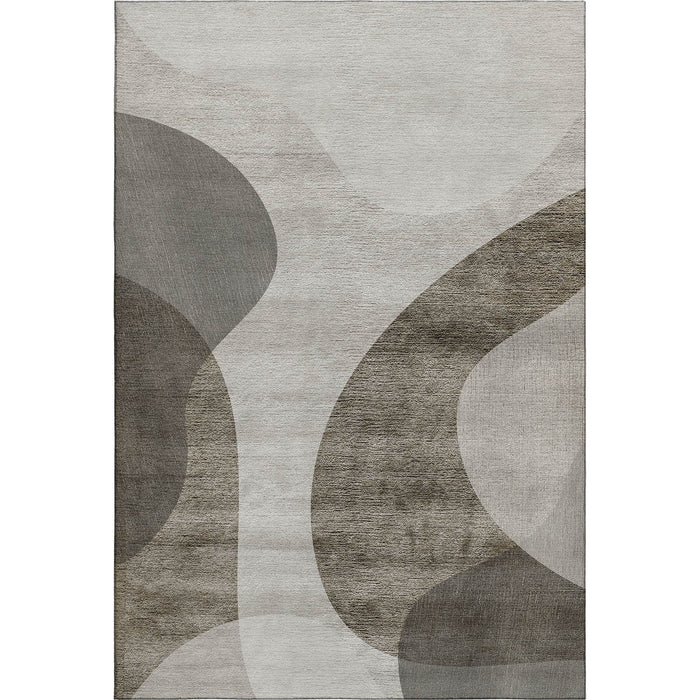 10' X 14' Geometric Washable Area Rug With UV Protection (654856) - Taupe / Beige