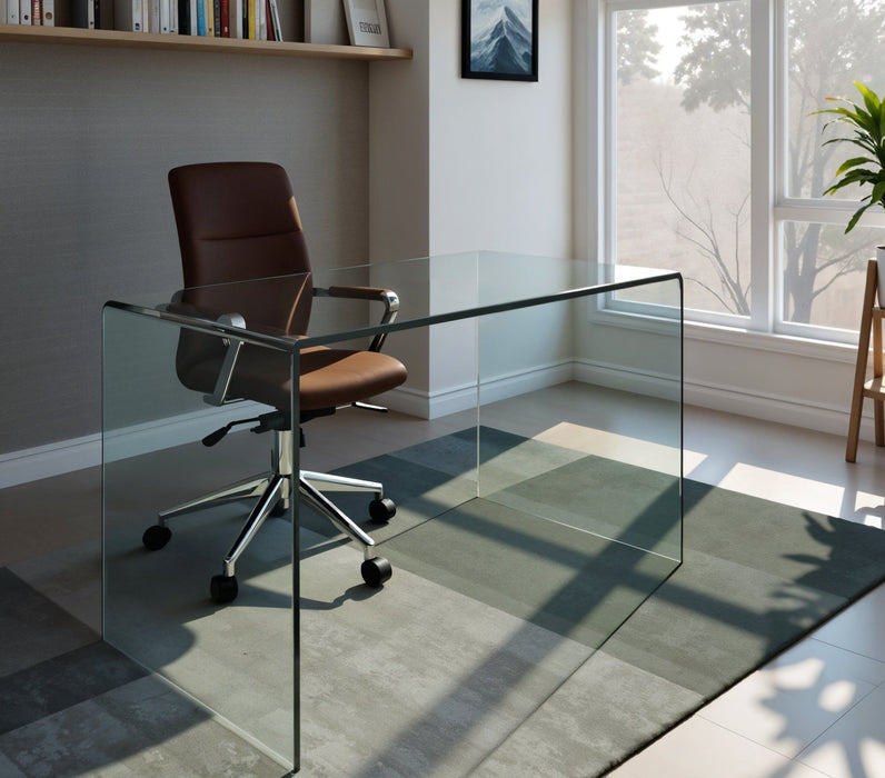 43" Glass Computer Desk - Clear