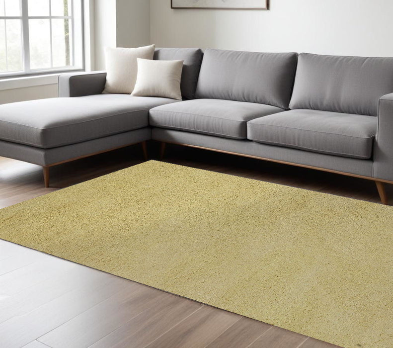 9' x 13' Polyester Area Rug - Canary Yellow