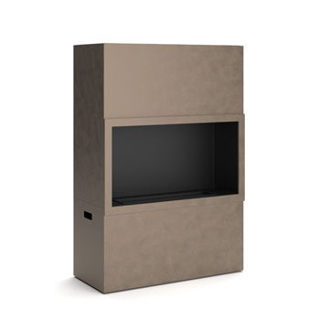 Midnight Mountain freestanding fireplace fire pit in light brown by Signature Design by Ashley®
