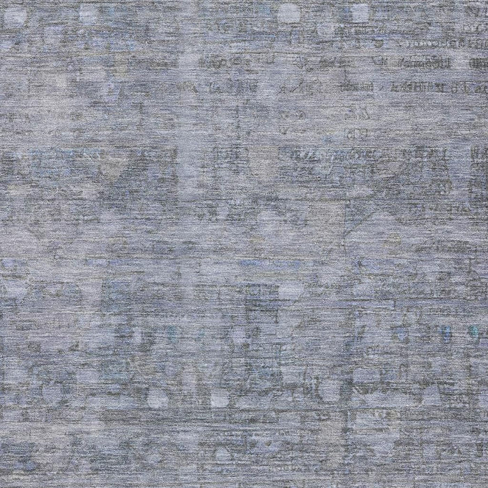 10' X 14' Geometric Washable Area Rug With UV Protection (700751) - Blue / Gray