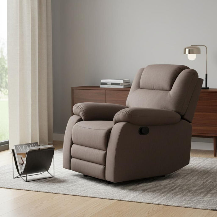 Contemporary Fabric Chair - Brown