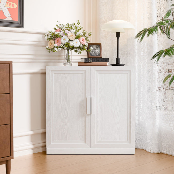 31" Wood Corner Corner Accent Cabinet - White