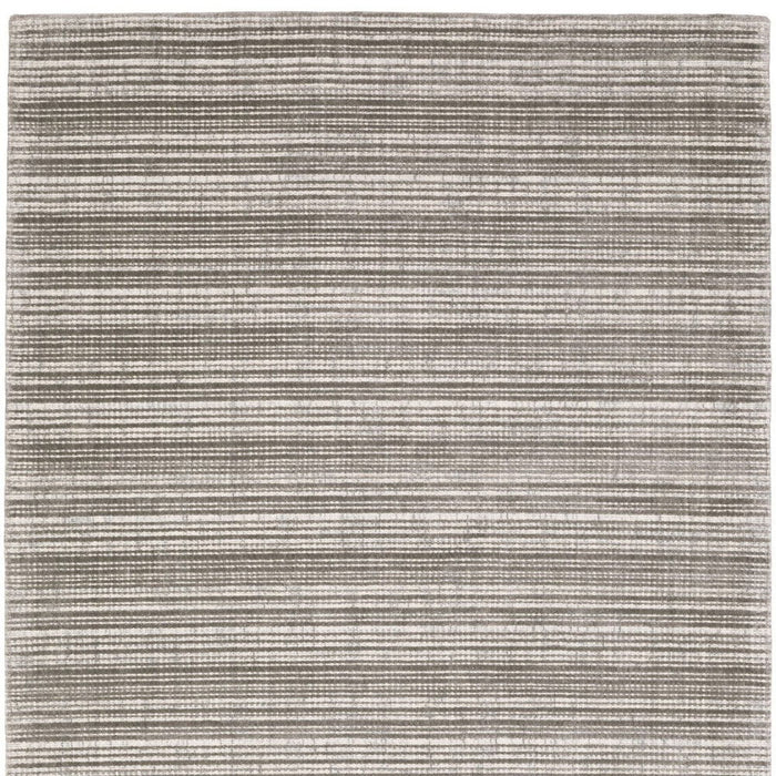 10' X 13' Striped Hand Tufted Area Rug - Gray And Ivory