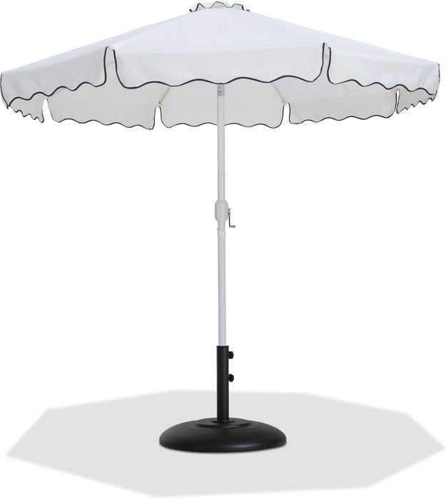 Amalfi - Patio Umbrella - Black Base / White Pole