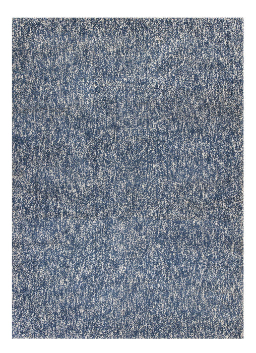 9' x 13' Polyester Heather Area Rug - Indigo Or Ivory