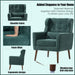 Giga modern accent arm chair with soft upholstery, wooden legs, pillow, ideal for living room or bedroom seating.
