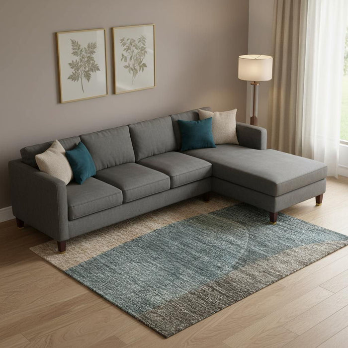 10' X 14' Abstract Washable Area Rug With UV Protection (706283) - Sage / Peach / Rust