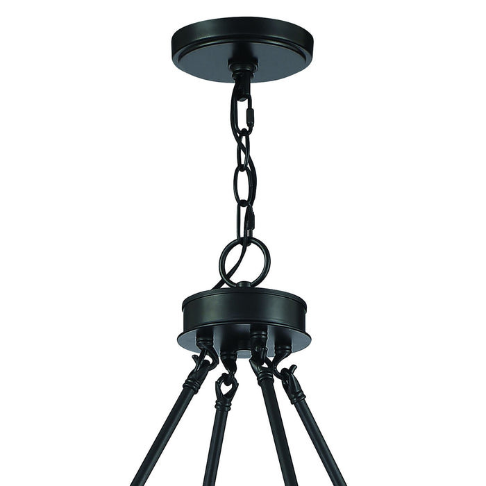 Candle Style Multi Light Metal Dimmable Chandelier - Black / White