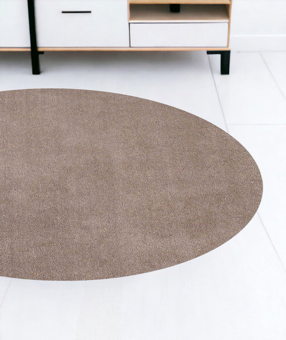 8' Round Indoor Shag Rug - Beige
