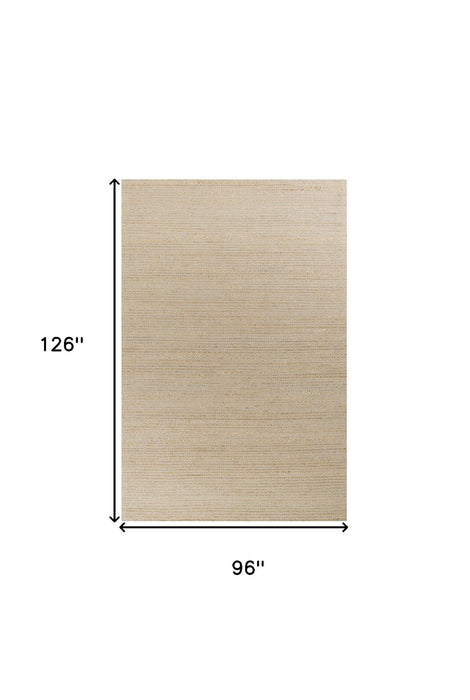8' x 11' Wool Hand Woven Area Rug - Tan And Gray