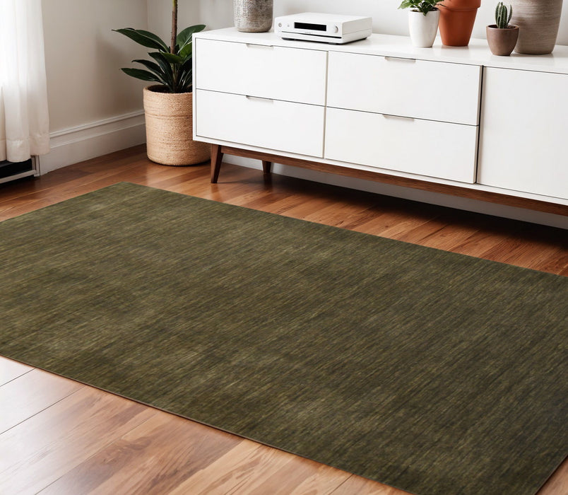 4' X 6' Wool Hand Woven Area Rug - Brown