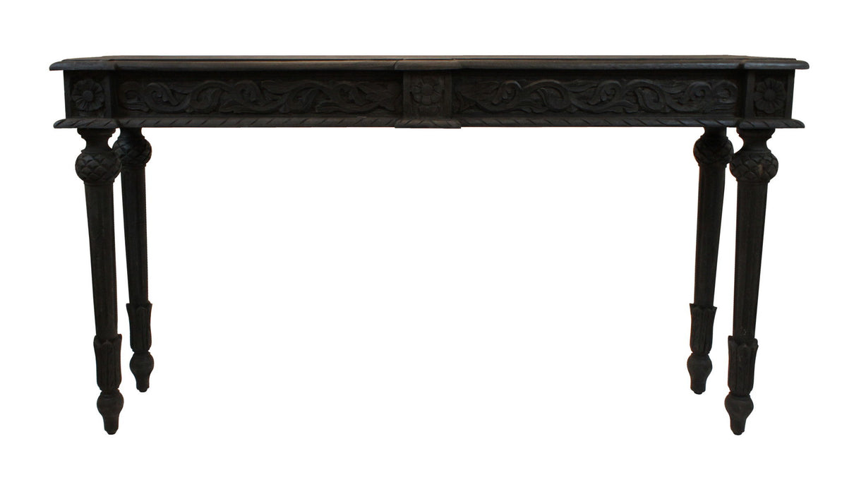 Solid Wood Distressed Console Table - Gray