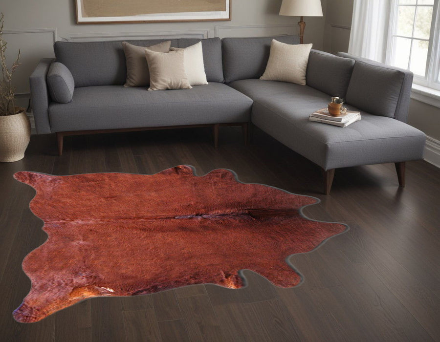 60" x 84" Cowhide - Area Rug - Brown