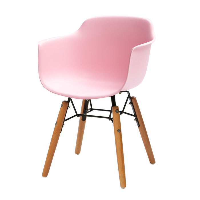 Heavy Duty Plastic And Wood Juvenile Side Chairs (Set of 4) - Pink