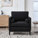 Giga wide modern farmhouse performance accent arm chair with wood legs and sturdy base, stylish and comfortable for living spaces.