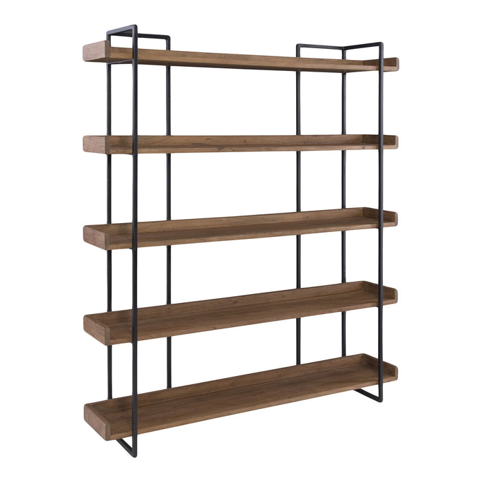 Five Tier Bookcase - Brown / Black