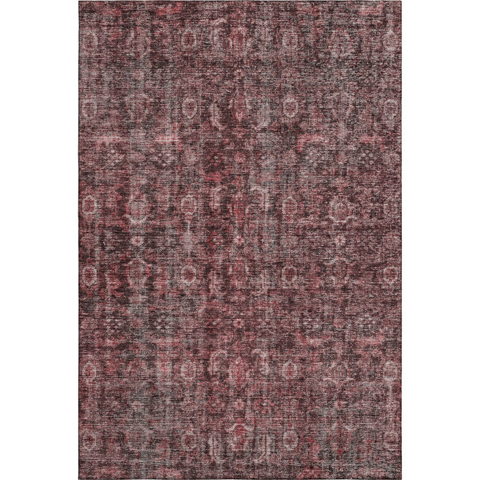 10' X 14' Damask Washable Area Rug With UV Protection (686753) - Pink / Mauve