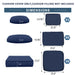 Giga outdoor deep seat cushion set for patio furniture, includes back and seat cushions for sectional replacement, weather-resistant fabric