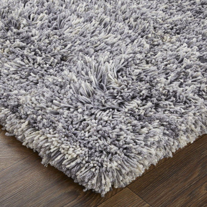 8' x 10' Shag Hand Tufted Polyester Area Rug - Gray