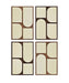 Mango wood wall decor set by Meridian Furniture featuring four natural brown and beige wall art pieces.
