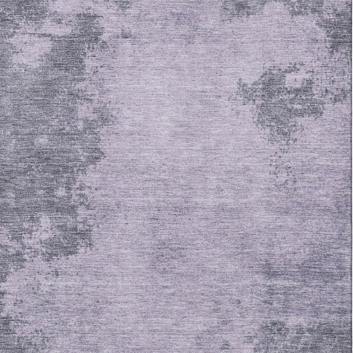 10' X 14' Abstract Washable Area Rug With UV Protection (707581) - Purple / Gray