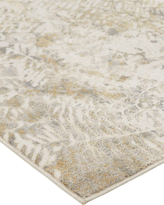 9' x 12' Abstract Area Rug - Ivory Tan And Gray