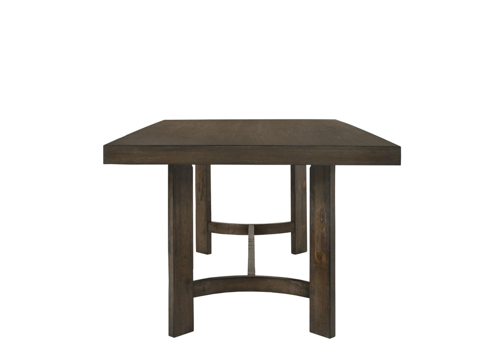 Wood Trestle Base Dining Table - Espresso