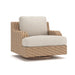 Signature Design by Ashley Wrights Beach beige swivel glider chair with cushion