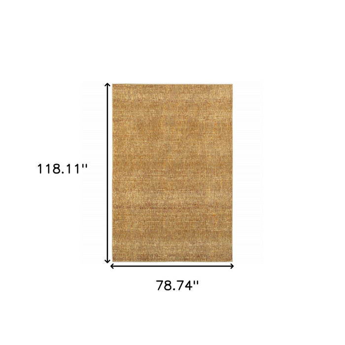 7' x 10' Power Loom Area Rug - Brown