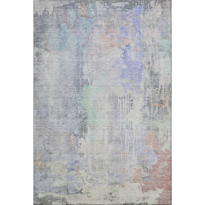 10' X 14' Abstract Washable Area Rug With UV Protection (692142) - Purple / Blue / Gray