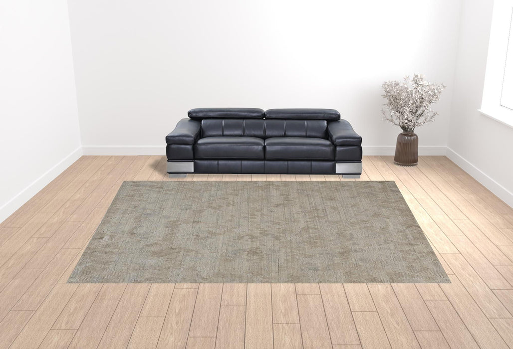 12' x 15' Abstract Hand Woven Area Rug - Gray And Taupe