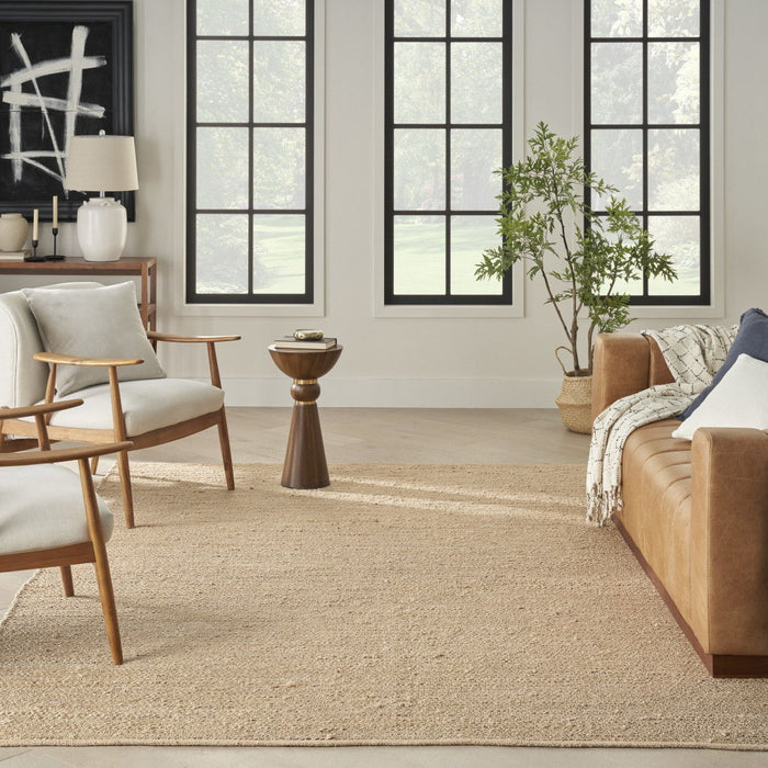 9' X 12' Jute Hand Woven Area Rug - Beige
