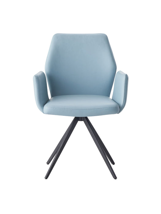Upholstered Leather Dining Side Chair - Sage