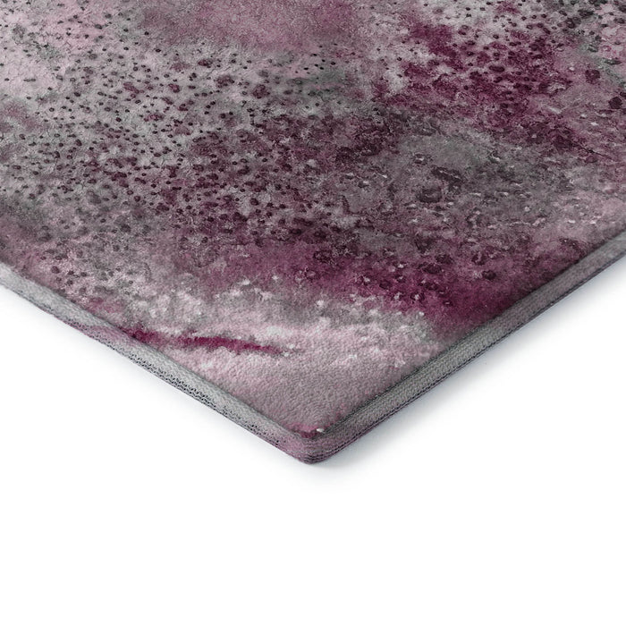 8' X 10' Abstract Washable Area Rug With UV Protection (646796) - Pink / Ivory