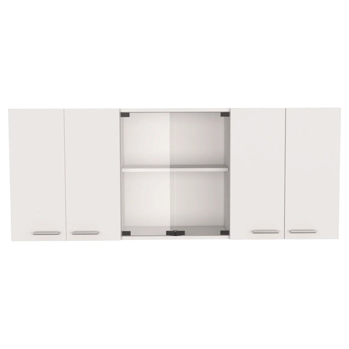 41" Wood Kitchen Island With Storage - Gray / White