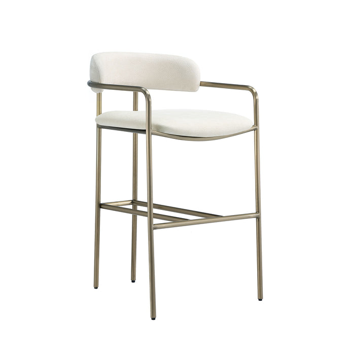 Manhattan Serene - Metal Upholstered Barstool