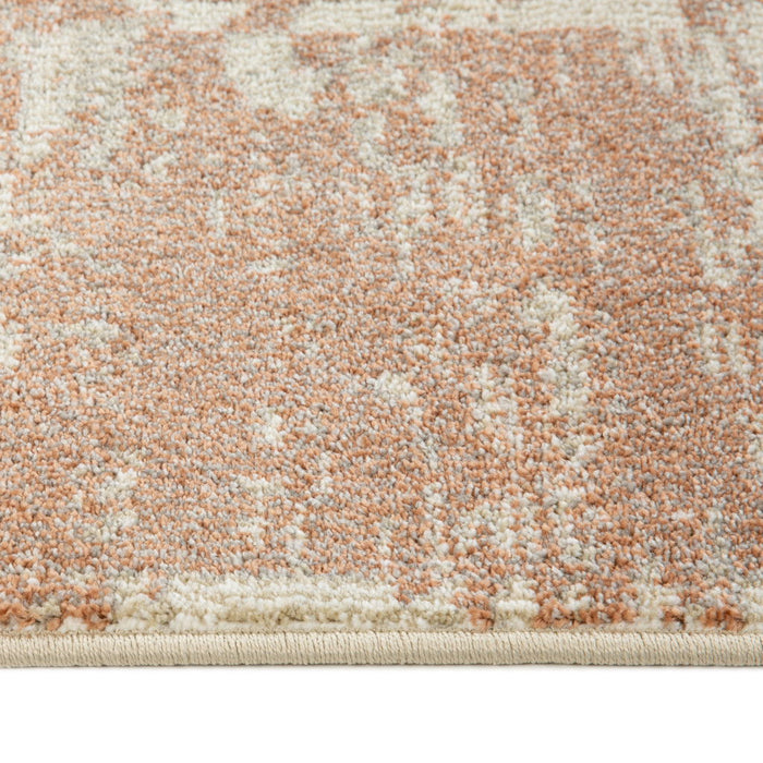9' x 12' Geometric Power Loom Area Rug - Sand And Ivory