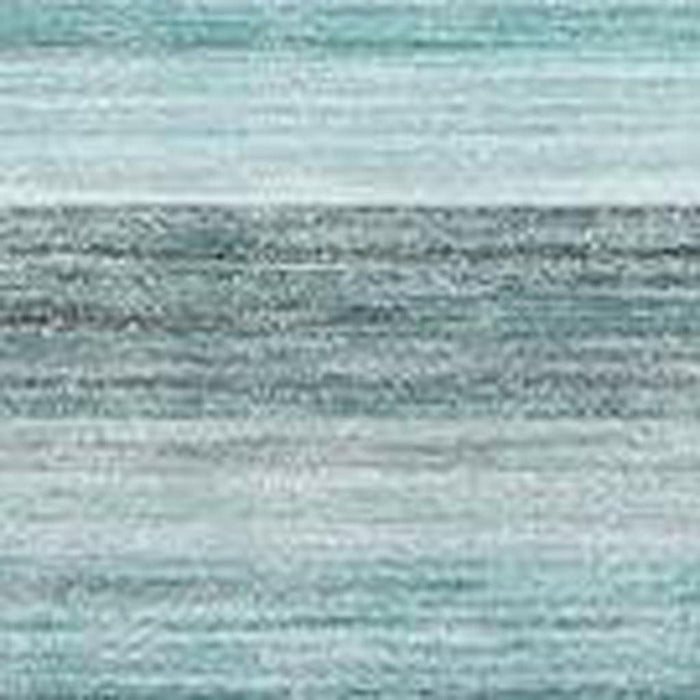 9' X 12' Striped Washable Area Rug With UV Protection (648057) - Teal / Gray / Ivory