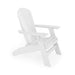 Giga Adirondack arm chair made of sturdy HDPE poly lumber for poolside, patio, or garden relaxation.