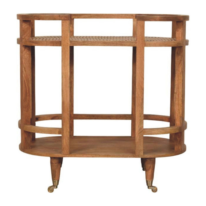 Solid Wood Solid Console Table With Shelf With Two Drawers (719162) - Brown