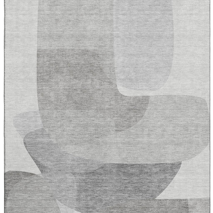 10' X 14' Abstract Washable Area Rug With UV Protection (718551) - Linen / Gray