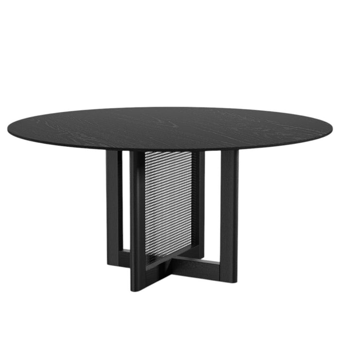 59" Solid Wood Rounded Bar Table - Black