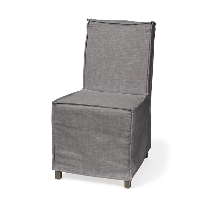 Slipcovered Wood Parsons Chairs (Set of 2) - Gray