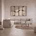 Meridian Furniture Hammond velvet performance fabric 7-piece corner sectional with plush cushions and modern design.